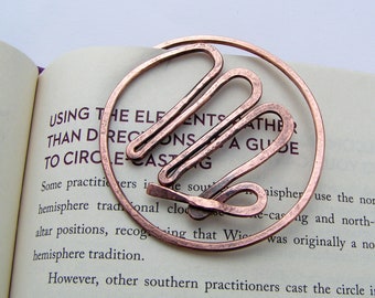 ZODIAC BOOKMARKS hand forged solid copper metal heavy gauge wire -  A Stellar Star Sign Gift, Star Sign Zodiac Gift, Astrology bookmarks