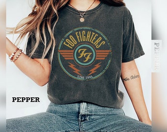 Comfort Colors® Vintage Foo Fighters Since 1995 Shirt, Foo Fighters Tour 2024 Shirt, Foo Fighter rock band merch, American Rock Band Shirt