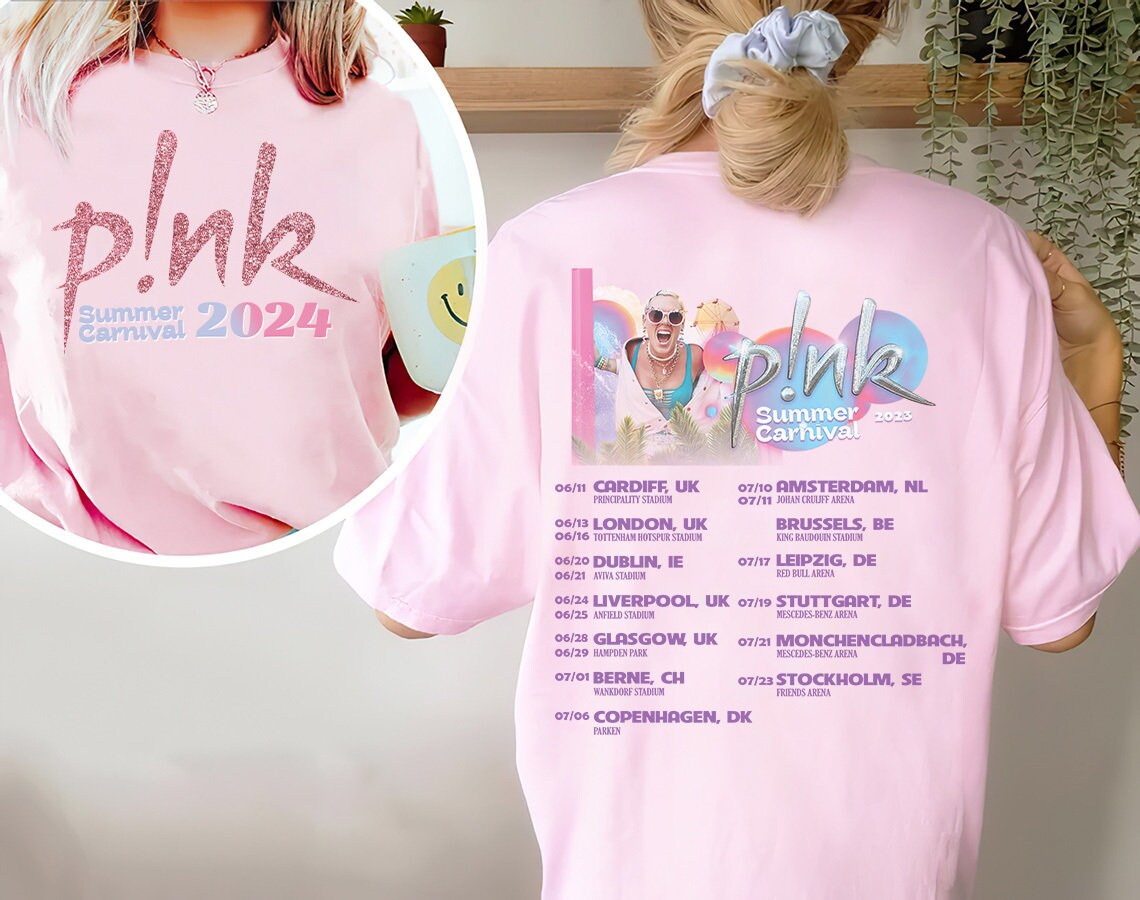 P!nk Summer Carnival 2024, Trustfall Album Tee, Pink Singer Tour Shirt
