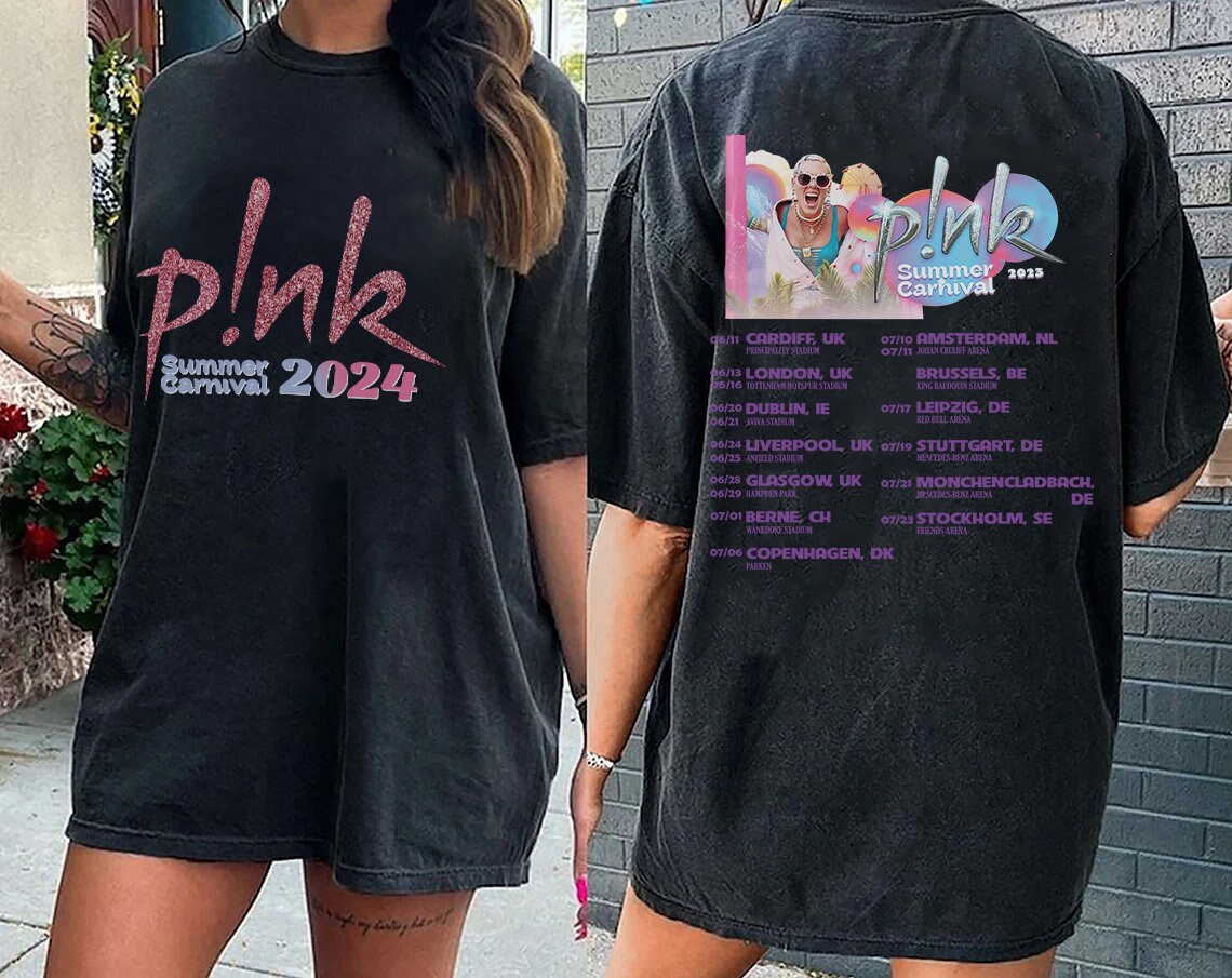 P!nk Summer Carnival 2024, Trustfall Album Tee, Pink Singer Tour Shirt