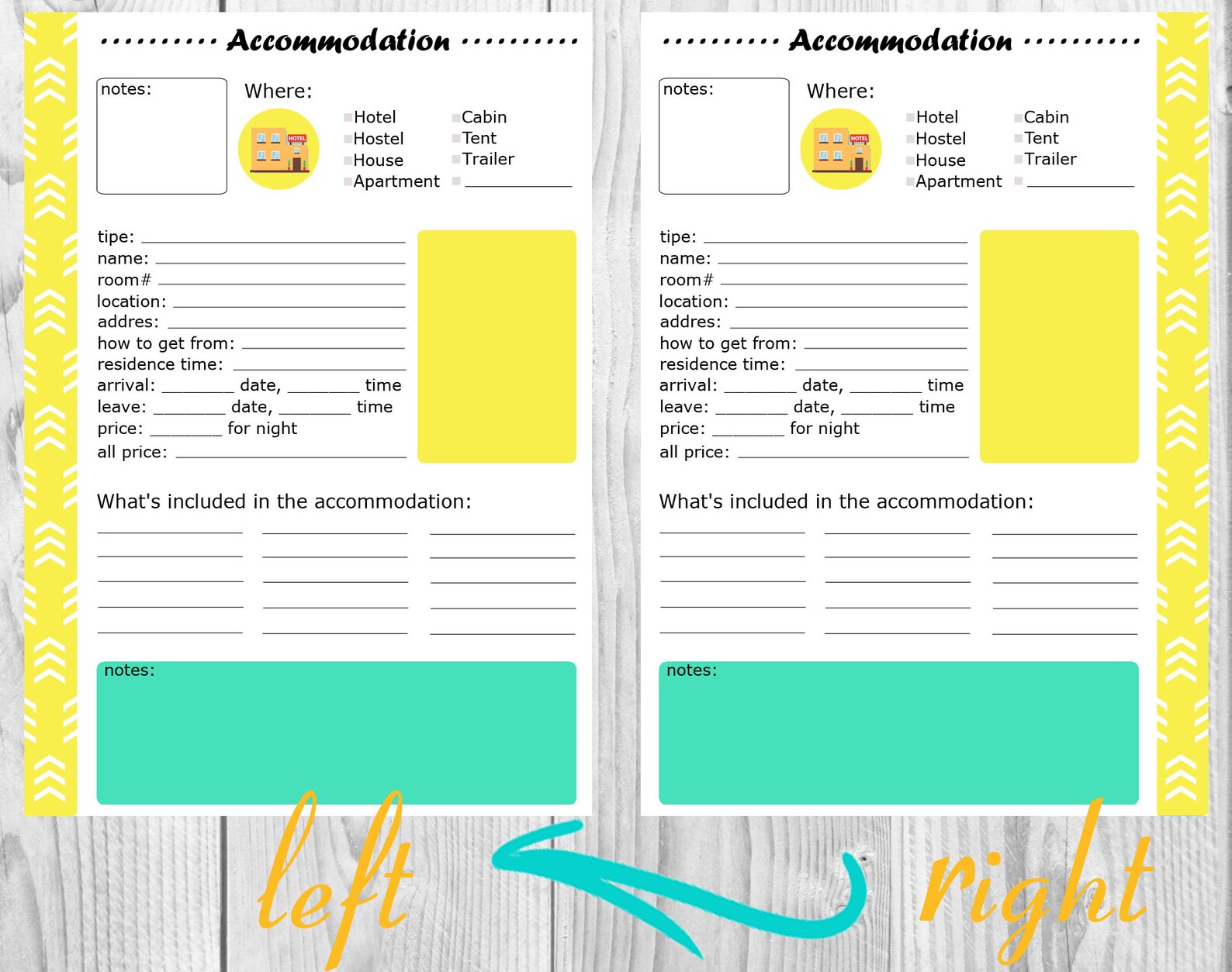 TRAVEL Trip PLANNER Vacation Printable Trip Organizer Daily Itinerary ...