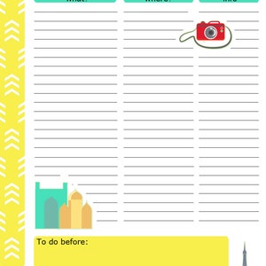 TRAVEL Trip PLANNER Vacation Printable Trip Organizer Daily Itinerary ...