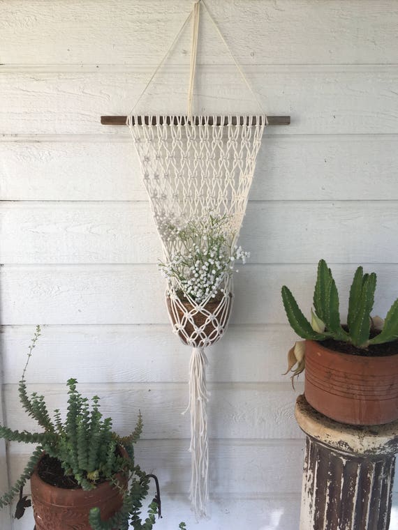Large macrame wall hanging planter Etsy