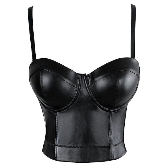 Wechery Damen Leder Korsett Top Crop Bustier Gothic BH Push Up Bodice Sexy  Dessous Corselet Party Kurz Camis Plus Größe 6XL -  Schweiz