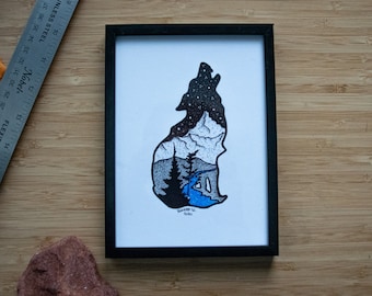 The Wolf - Pen and Ink PRINT