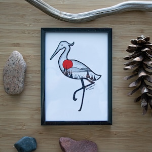 Heron - Pen and Ink PRINT