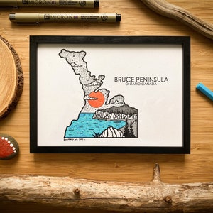 Péninsule Bruce - impression plume et encre