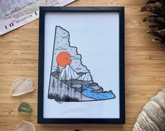 The Yukon Territory - Pen and Ink PRINT