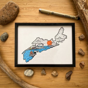 Nova Scotia - Pen and Ink PRINT - Version für 2024