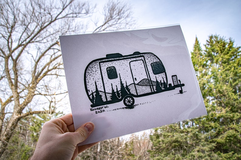 Airstream Trailer Pen And Ink PRINT image 8