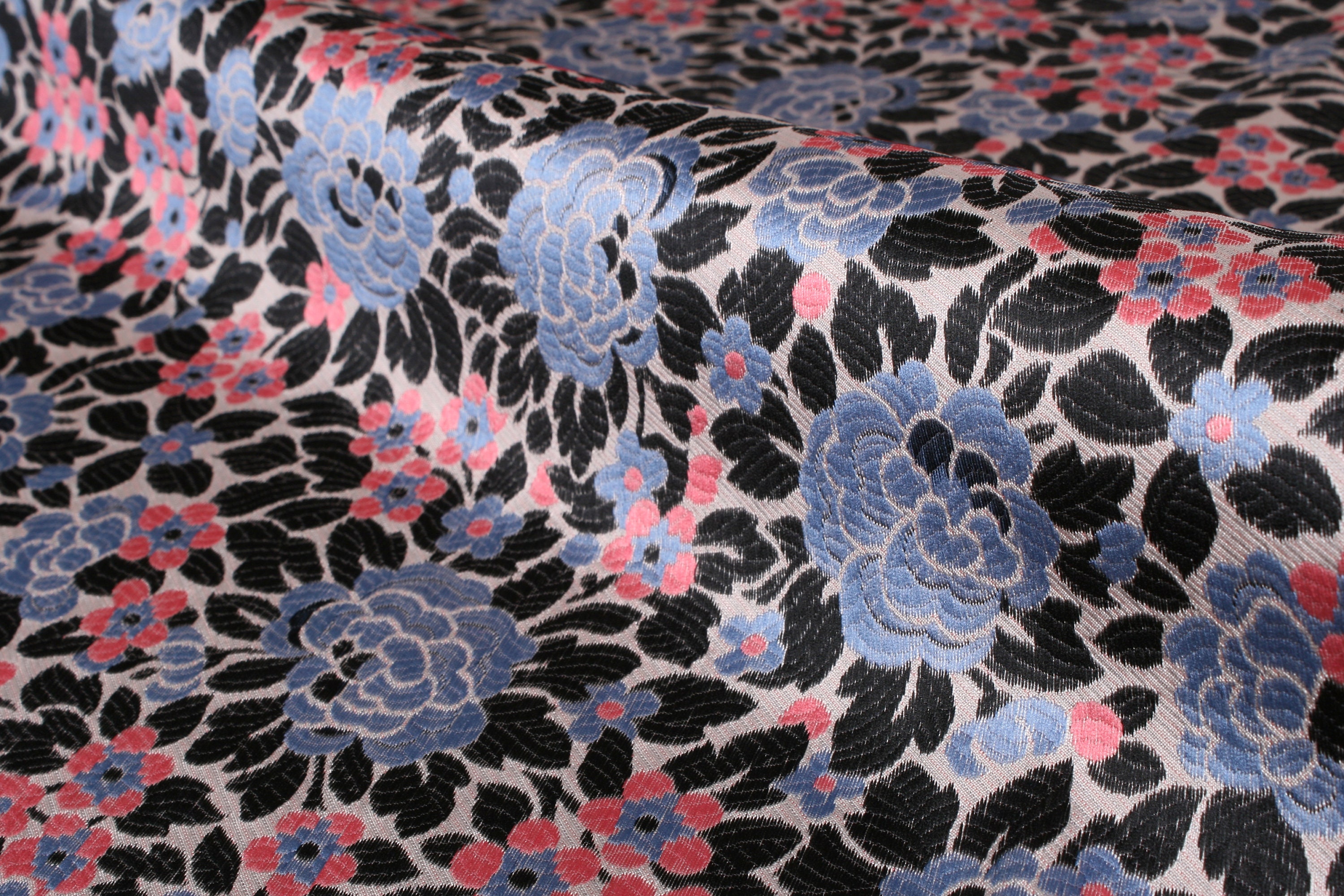 Silk jacquard with floral print brand jacquard jacquard Etsy