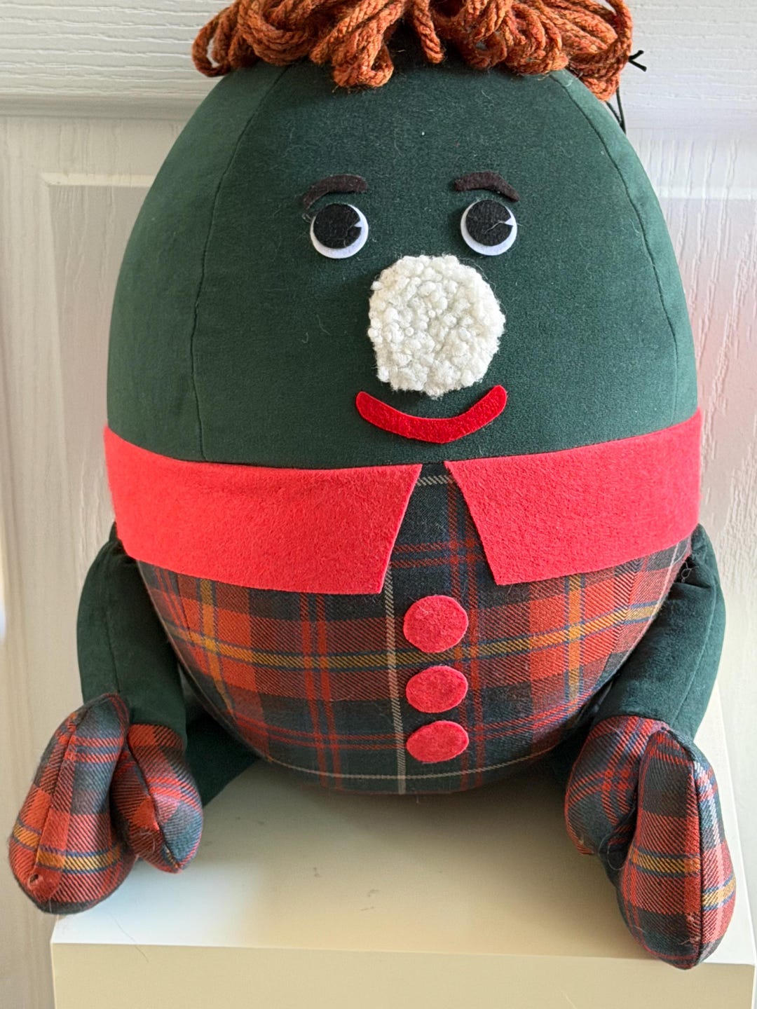 Green Humpty Humpty Dumpty Coral/ Green Tartan Edition. Only One Made in This Fabric ...