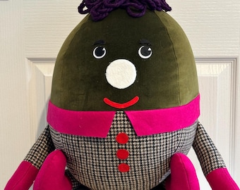 Tapis Humpty Dumpty vert à motif pied-de-poule, disponible en trois tailles