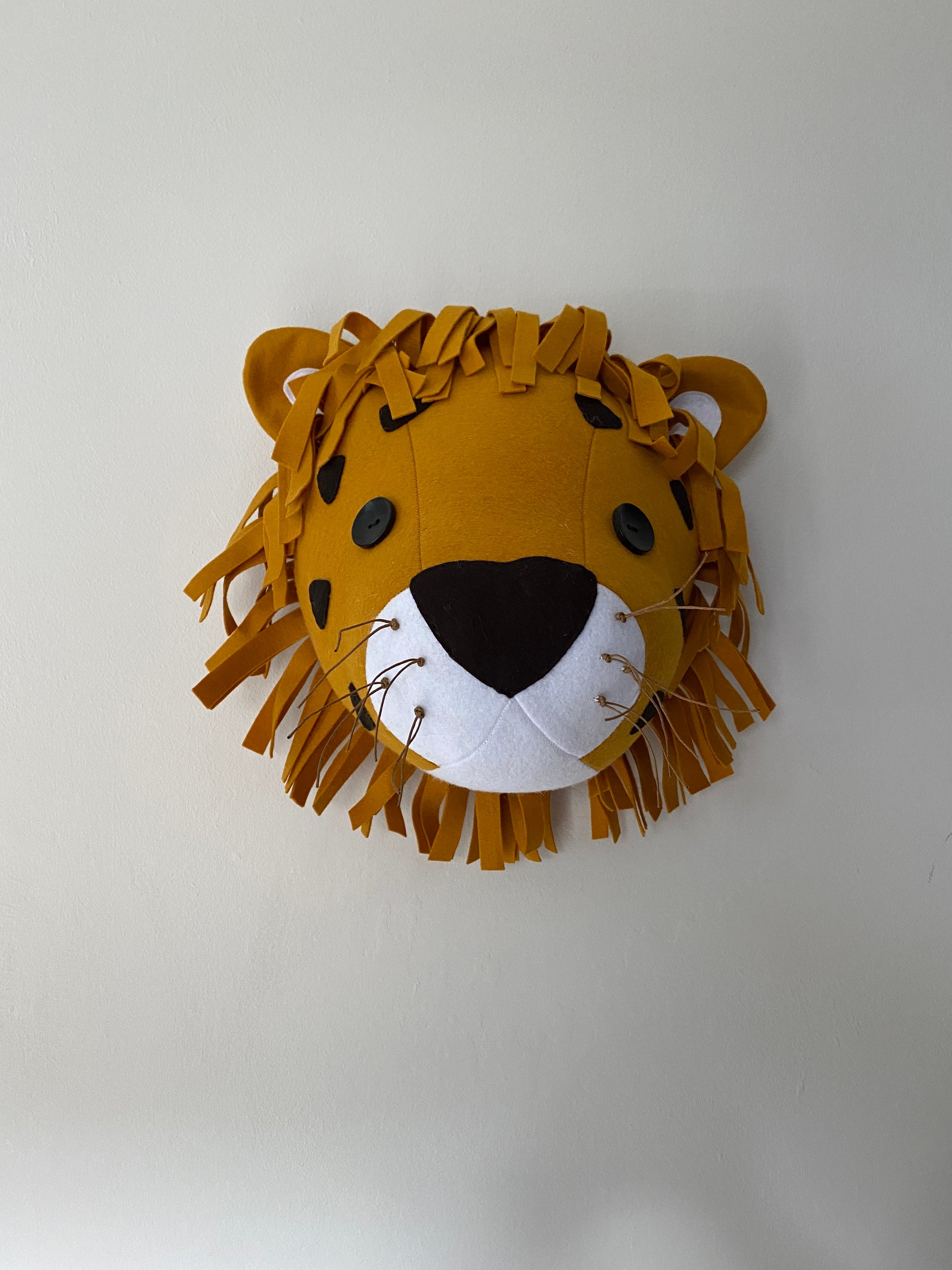 Amber The Leopard Felt Animal Wall Head - Etsy.de