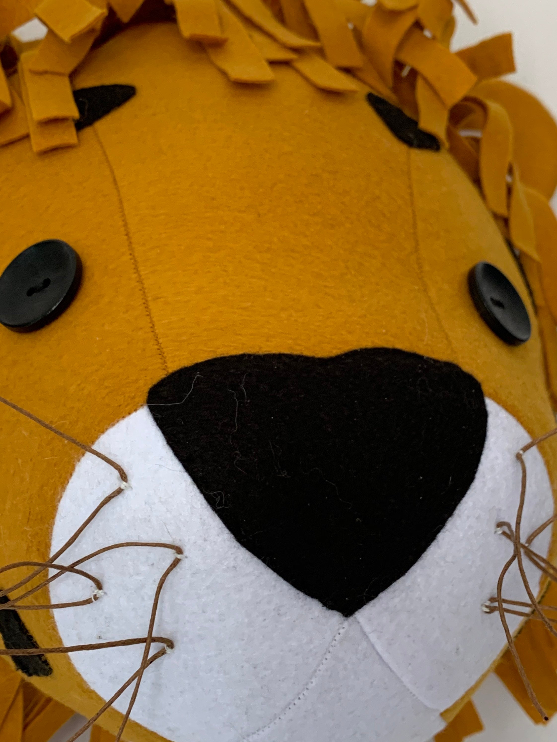 Amber The Leopard Felt Animal Wall Head - Etsy.de