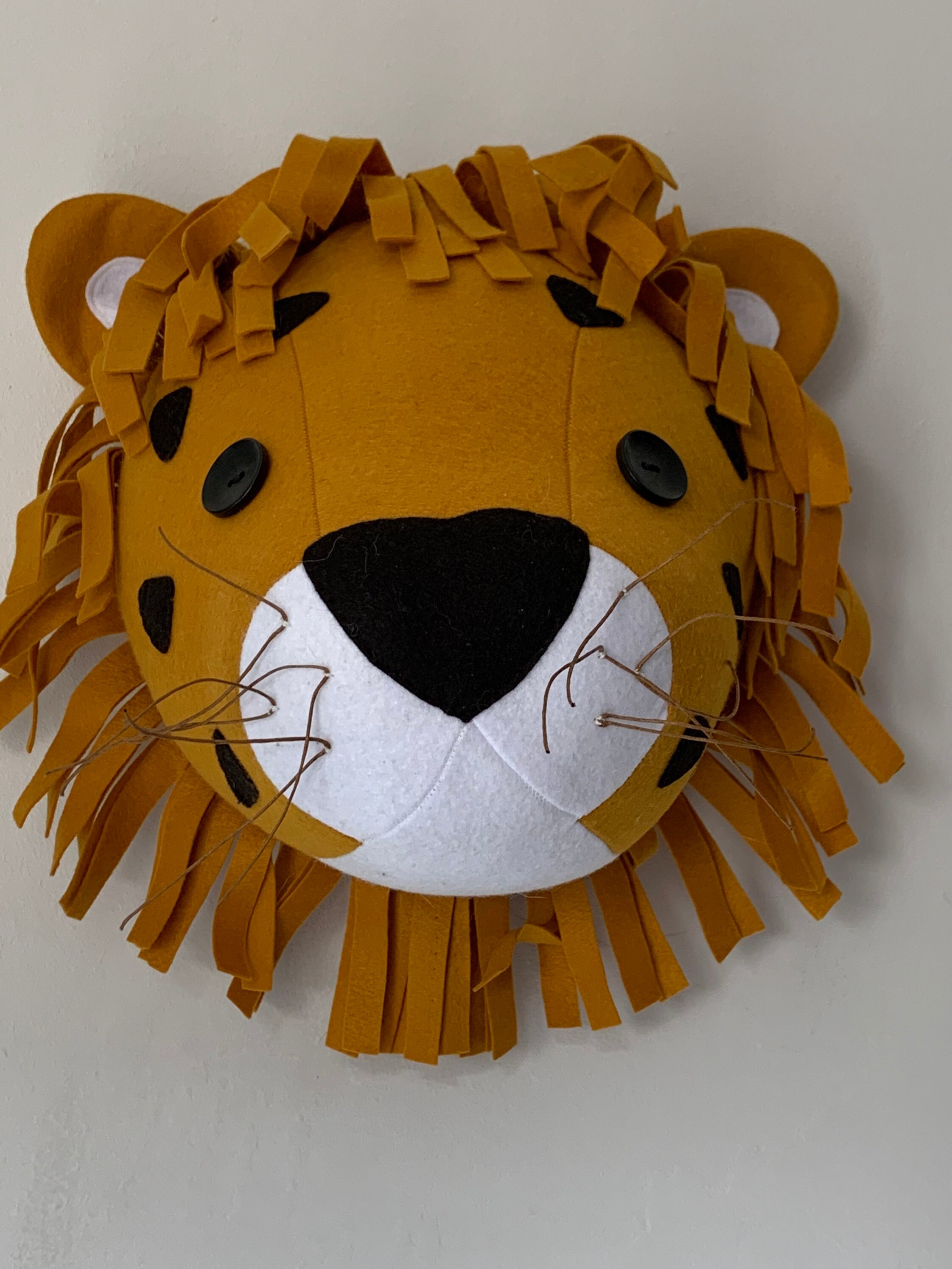 Amber The Leopard Felt Animal Wall Head - Etsy.de