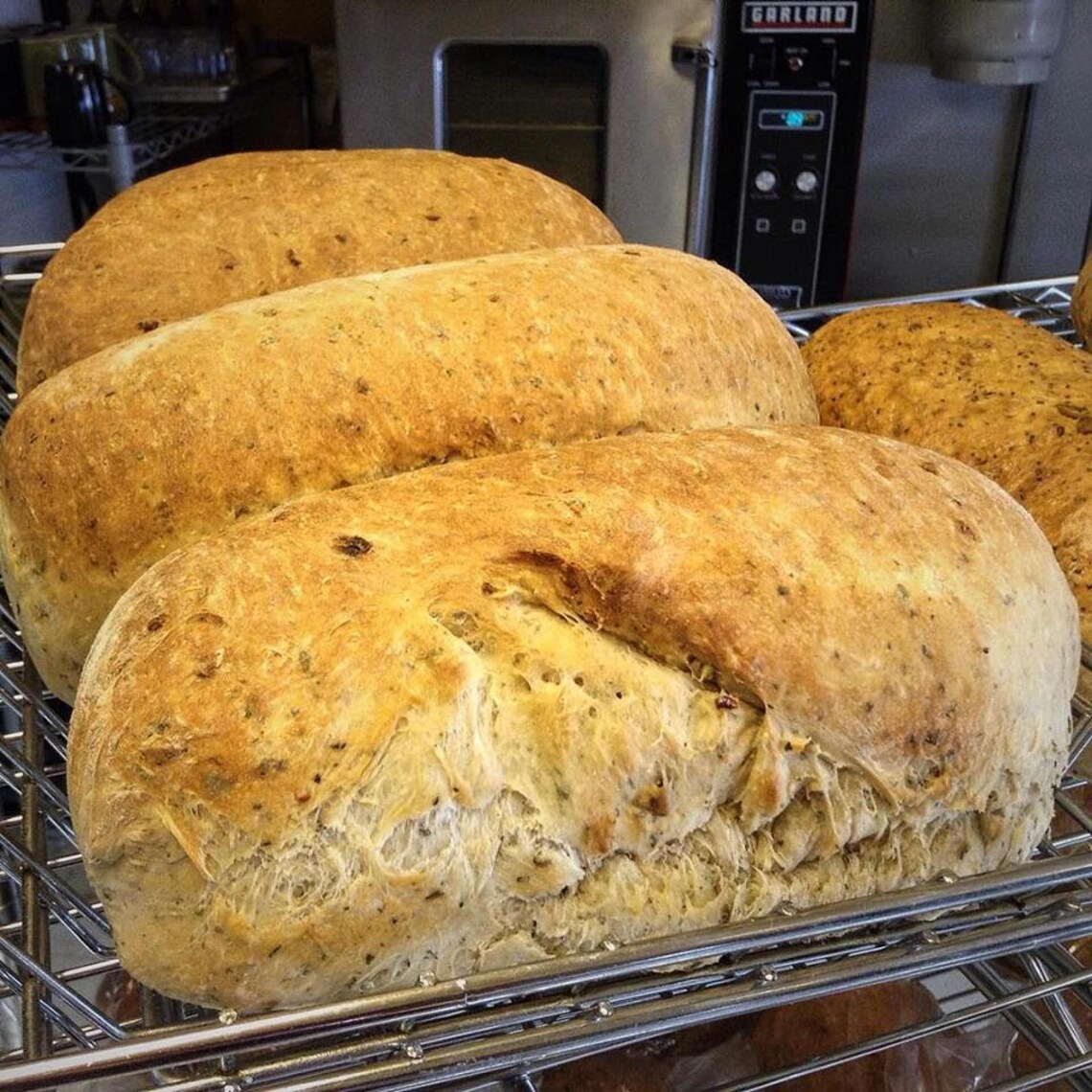 Low Sodium Mediterranean Herb Bread 2 Loaves or 12 Rolls Made With No