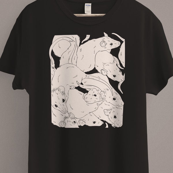 Creepy Cute Rat Shirt | Rat Lover Gifts | Pet Rats T-Shirt | Animal Lover Tee | Punk & Grunge Clothing