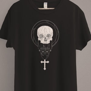 Memento Mori Shirt | Human Skull T-Shirt | Macabre | Atheist | Goth Shirt | Gothic Clothing | Soft Grunge | Nu Goth | Satanic Clothing