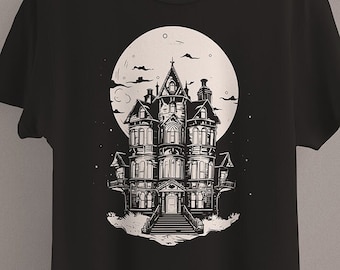 Halloween Haunted House T-Shirt | Scary Shirt | Spooky Season Clothing | Dark Gothic Horror Aesthetic Clothes