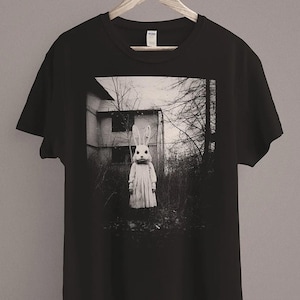 Scary Rabbit Doll T-Shirt | Weirdcore Halloween Horror Clothes | Gothic Horror Aesthetic Clothing | Creepy Spooky Vibes Shirt