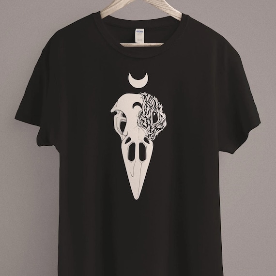 Nu Goth, Pastel Goth Aesthetic, Raven Crow Skull T-Shirt Nu Goth, Pastel Goth Aesthetic, Raven Crow Skull T-Shirt