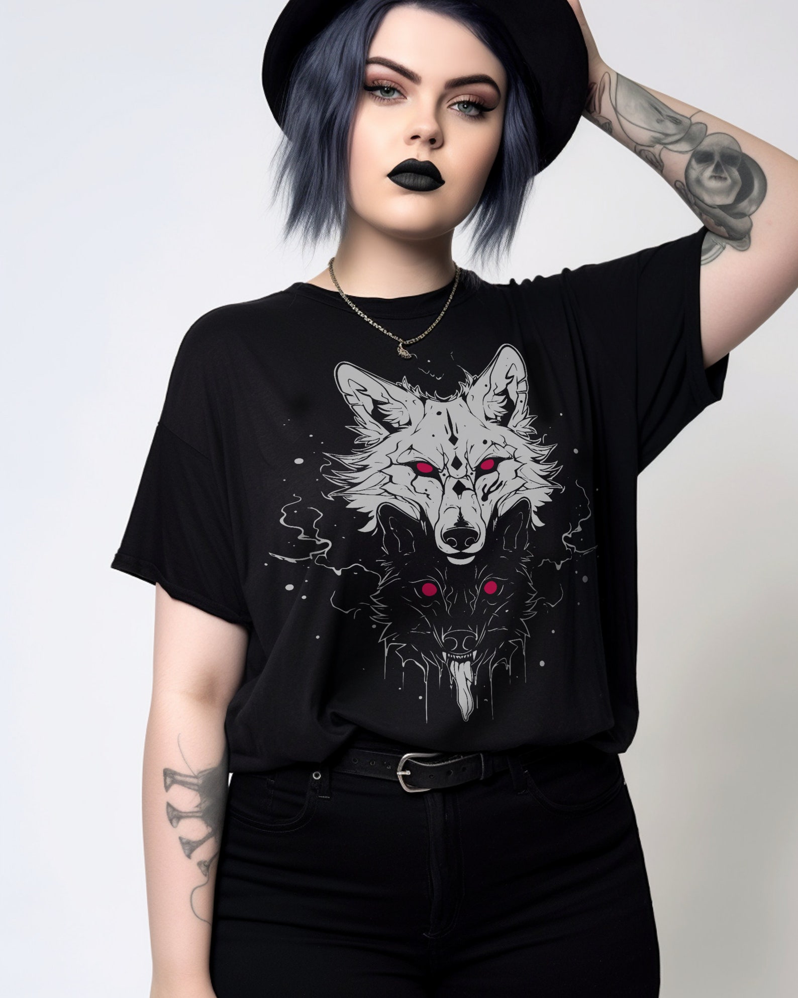 Horror Werewolf T-shirt Wolf Shirt Grunge Clothing Lycanthropy Gothic ...