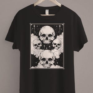 Memento Mori Skull Shirt | Goblincore Dark Cottagecore Clothing | Alternative Fashion | Alt Aesthetic | Dark Art Occult Horror