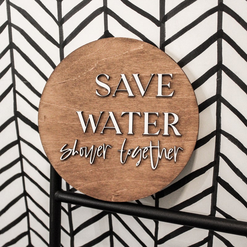 Bathroom Shower Sign - Etsy