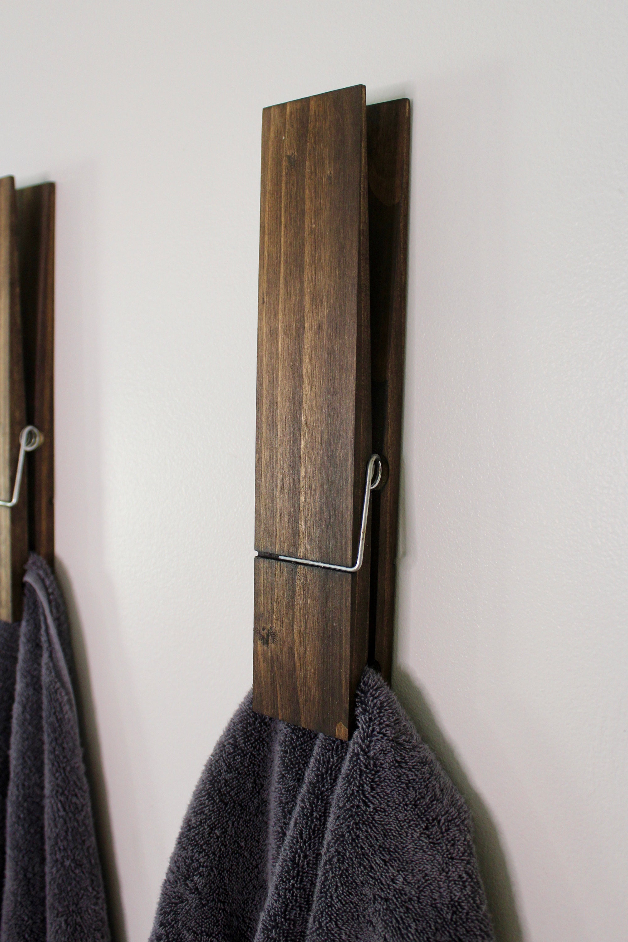 Giant Clothespin Towel Holder Farmhouse Bathroom Decor Etsy
