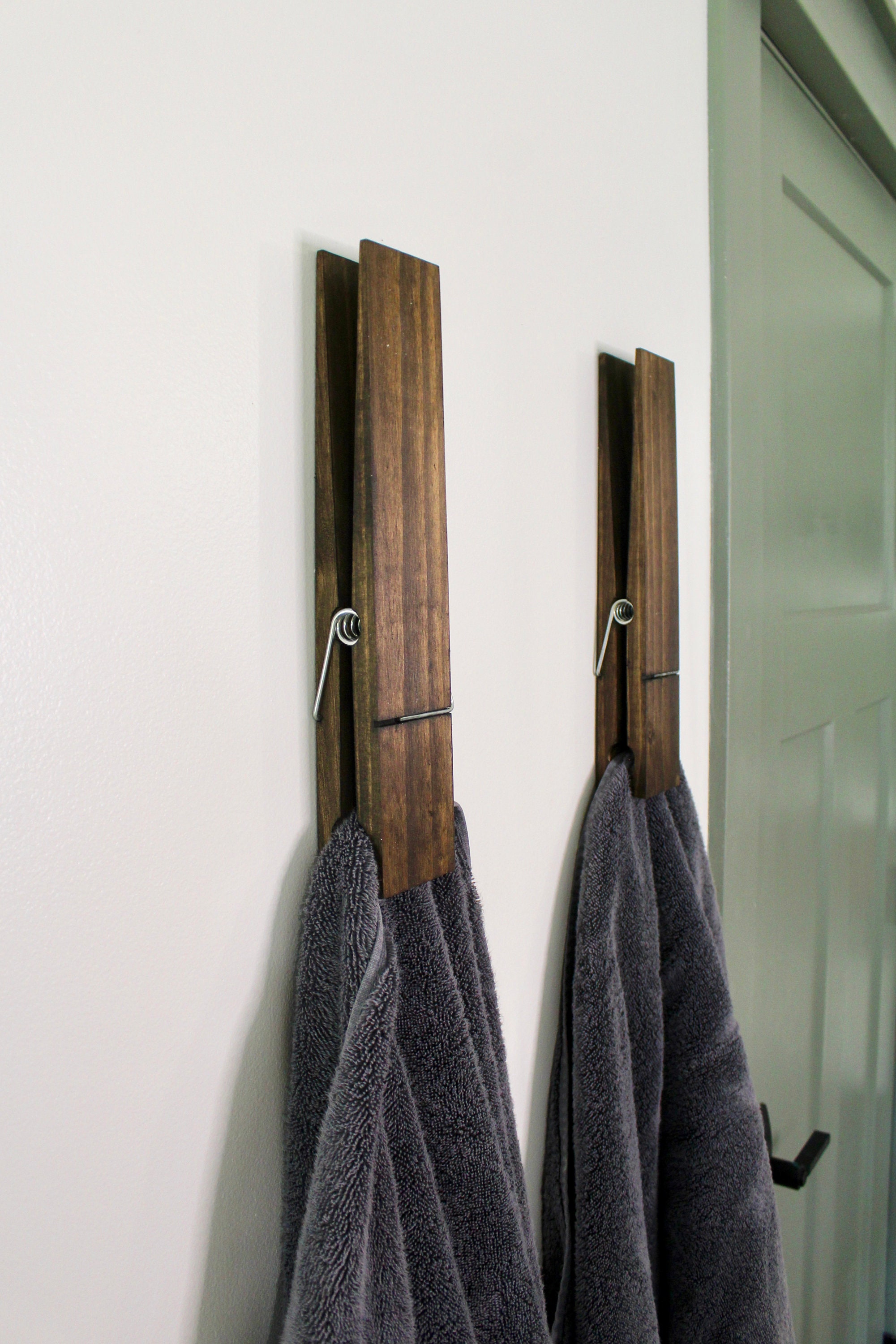 Giant Clothespin Towel Holder Large Bathroom Towel Holder Clips With Spring Large Wooden Clothes Clips Space Saving And Sturdy