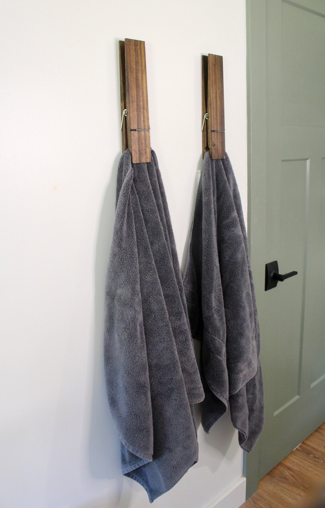 Giant Clothespin Towel Holder Farmhouse Bathroom Decor Etsy