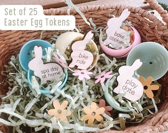 Pack of 25 Easter Egg Tokens, Easter Basket, Kids Easter, Eco Friendly, Reusable, Easter Gift