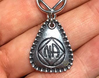 Recovery Jewelry, Narcotics Anonymous, NA charm, NA Key Tag charm, recovery, recovery charm, key charm, Sobriety