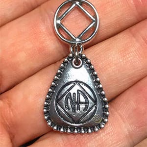 Recovery Jewelry, Narcotics Anonymous, NA charm, NA Key Tag charm, recovery, recovery charm, key charm, Sobriety