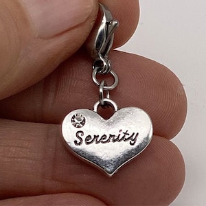 Recovery Jewelry, 12 Step Charm, Inspirational charm, Serenity, recovery, recovery charm, NA Charm, AA Charm, OA Charm