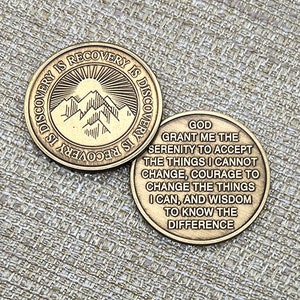 Discovery is Recovery Medallion, Discovery is Recovery is Discovery Coin, Recovery Coin, Recovery Medallion, Serenity Gift