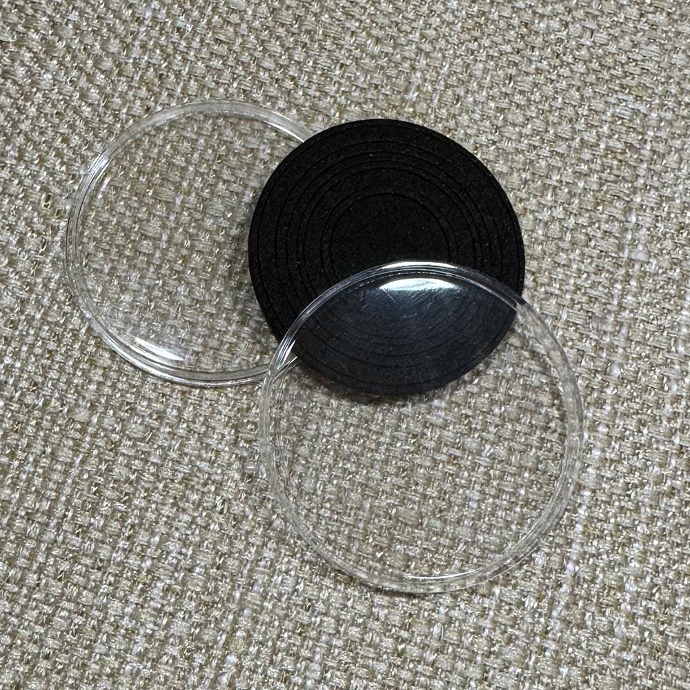 5-Pack Air-Tite Coin Capsules For 2oz Queen's Beast High Relief (38mm Black Ring)