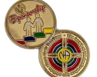Narcotics Anonymous Sponsorship Medallion: Bronze NA Coin