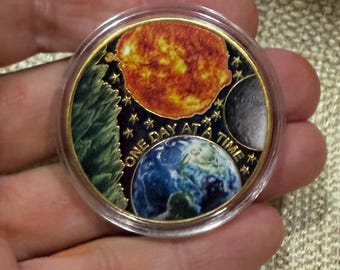惑星復興メダリオン：エナメルブロンズ製平穏祈祷コイン
