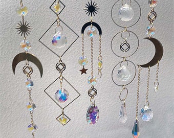 Narcotics Anonymous Sun Catcher, NA Decor, Hanging Crystal, Sun Catcher, Gold Sun Catcher, Serenity Decor, Serenity Gift