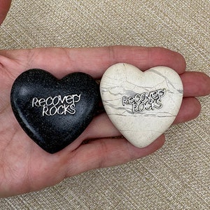 12 Step Recovery Gift, Recovery Gift, Serenity Gift, Recovery Rocks, Stone Heart