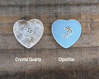 Gemstone OM Heart - 30mm