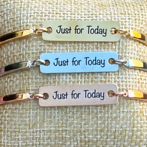 RecoveryInspirational Bracelet, Stainless Steel Clasp Bracelet, Woman&#39;s Bracelet, Stainless Steel Clasp Bracelet, Sobriety Gift