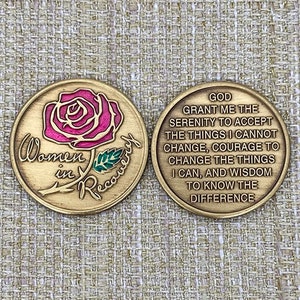 Women Recovery Coin, Women Recovery Medallion, 12 Step Medallion, 12 Step Coin, Addiction, Serenity Gift, Inspiration, Sobriety Gift