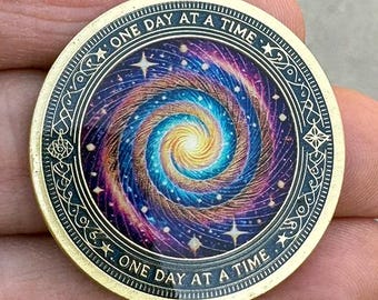 12ステップリカバリーコイン、リカバリーメダリオン、宇宙の静寂の祈りコイン、禁酒ギフト、静寂のギフト、一日一日のコイン