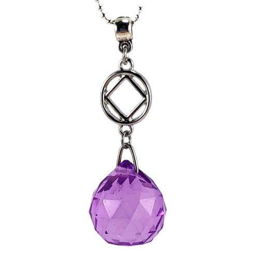NA Hanging Crystal Ball Sun Catcher, Purple Crystal Ball, NA Charm