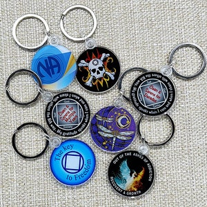 Narcotics Anonymous Key Tag, NA Key Chain, NA Key Holder, Recovery, Recovery Jewelry, Key Tag, Key Chain, Sobriety, Sobriety Gift