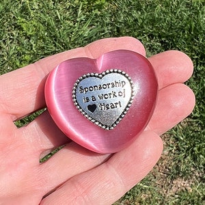 Sponsorship Love Heart Pink Cat's Eye image 1