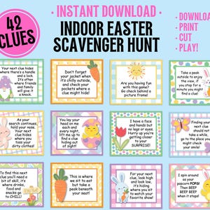 Indoor Easter Scavenger Hunt, Easter Treasure Hunt